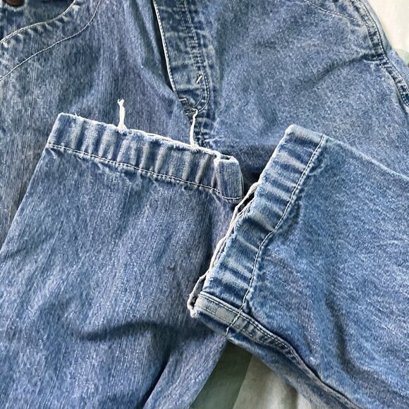 Vintage Levi's Kids Overalls Bib Dungaree Size 4/5 Blue Denim Jean Distressed - Picture 13 of 15